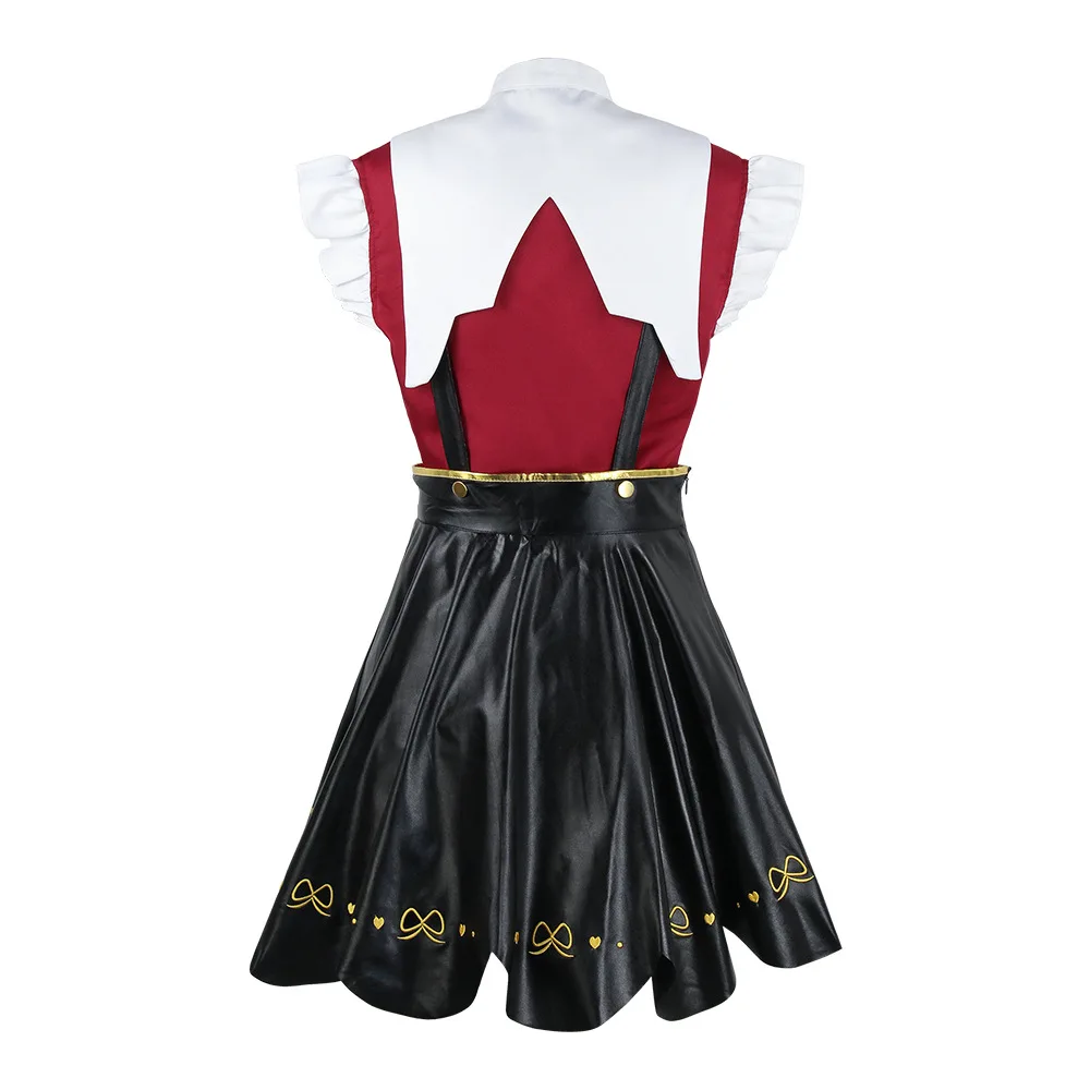 Fantasia de Cosplay Anime com Peruca e Sapatos para Meninas, Overdose, Jogo da Menina Necessitada, Uniforme JK, Saia de Couro, Abyss KAngel Ame Chan