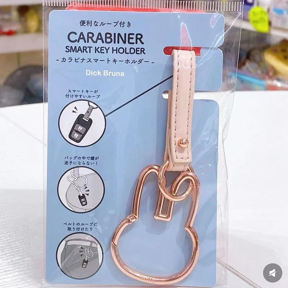 Kawaii ميفي مفتاح سلسلة لطيف أرنب شكل رأس حلية صغيرة قلادة الكرتون الأرنب على ظهره معلقة الديكور فتاة هدية #4