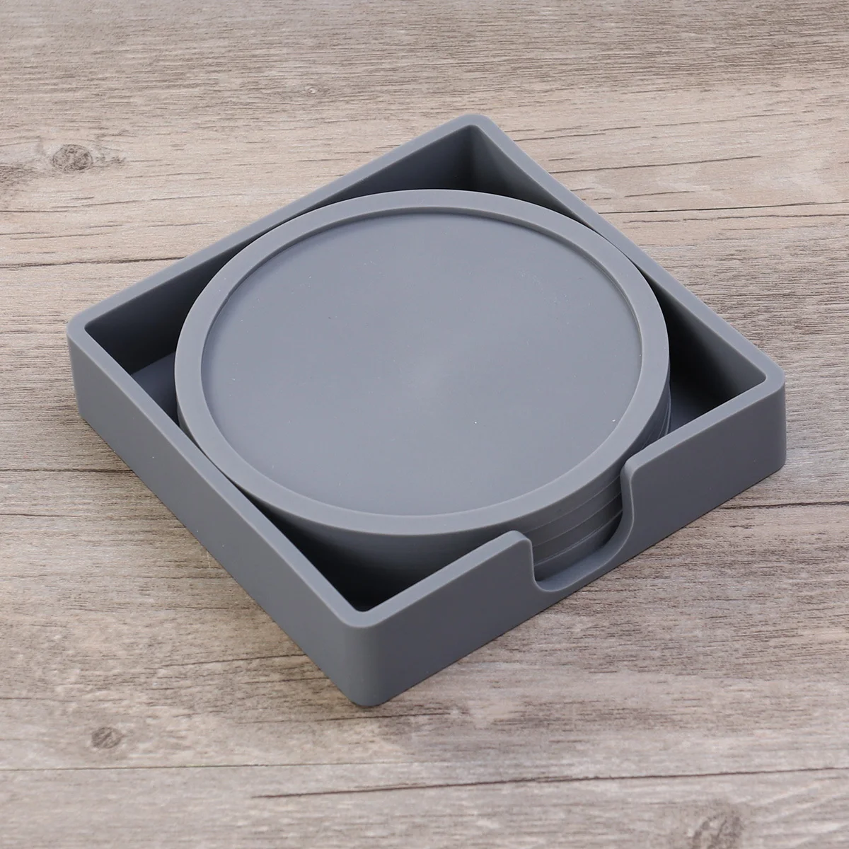 

5Pcs Silicone Round Cup Mat Set Food Grade Non-Slip Coaster Heat Insulation Waterproof Table Cup Pad Suitable for Home Cafe