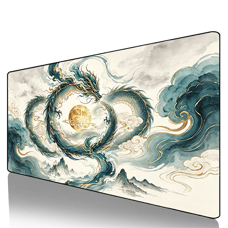 Cool Dragon Mouse Pad E-sports Gaming Accessories Computer Mouse Mat ink painting art Desk Mat Large Keyboard Pad Gamer Mousepad