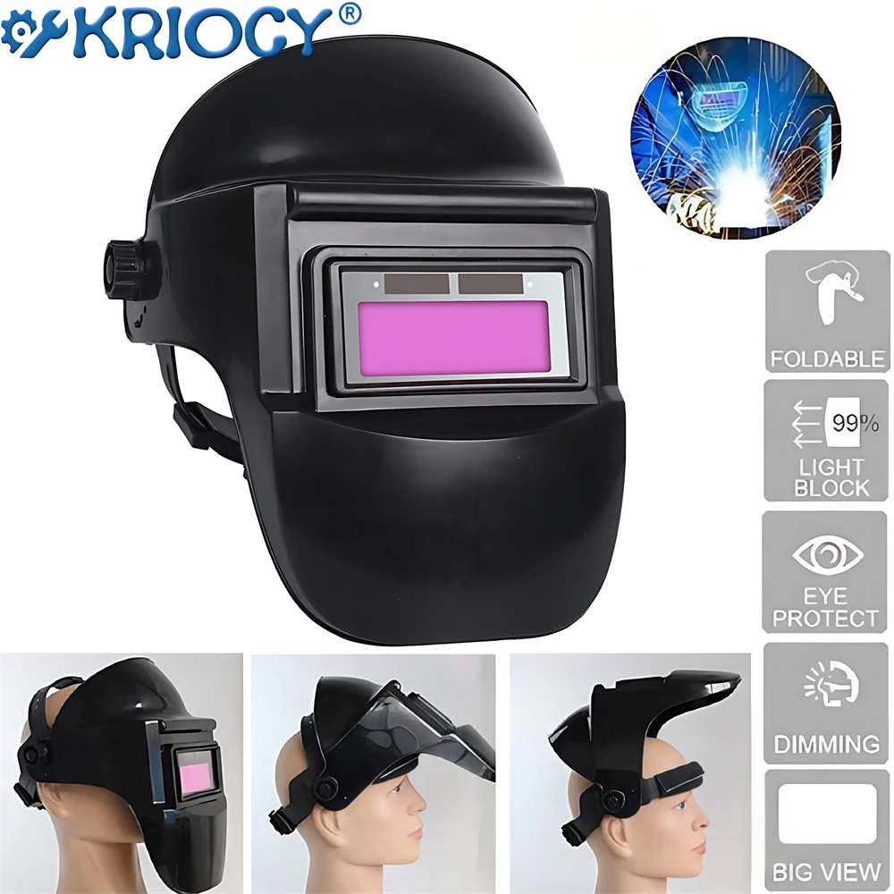 Welding Helmet Welder Mask with Automatic Dimming Electric Welding Mask for Arc Weld Grind Cut Process Welding Mask