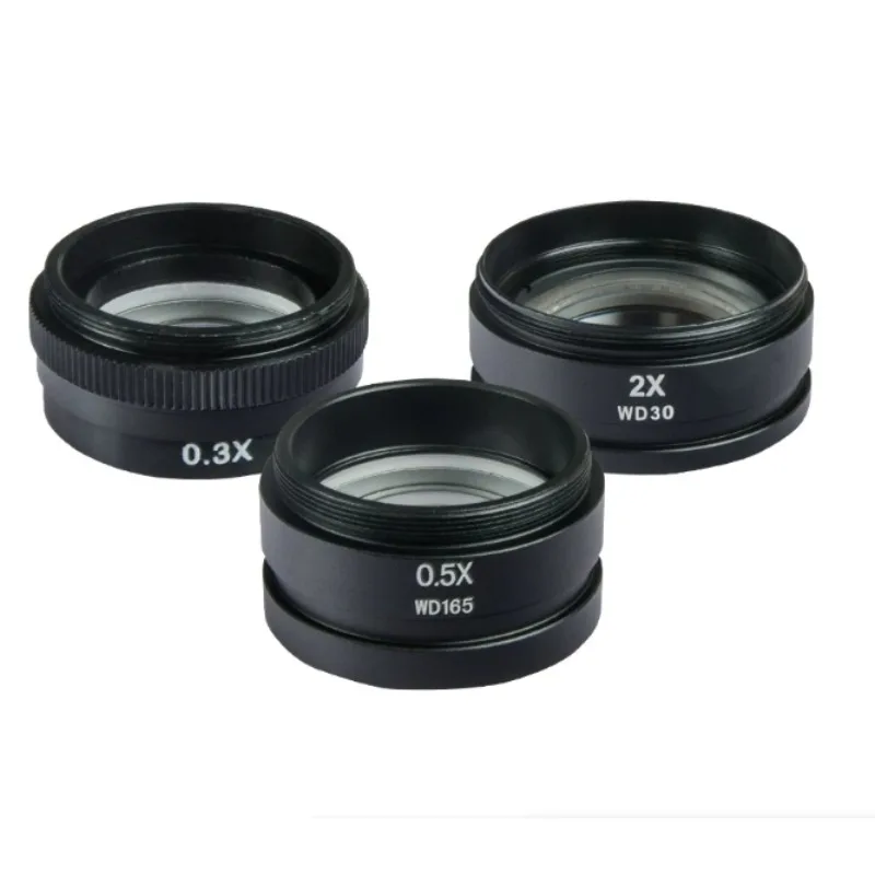 

42mm 0.3X 0.5X 2.0X Barlow Glass Auxiliary Objective Lens For Video Microscope Camera Monocular C-Mount Lens
