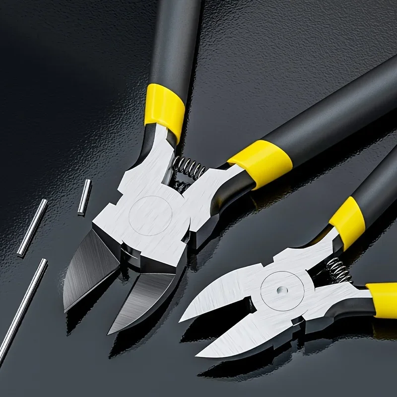 4/6/8 Inch Mini Outlet Forceps, Loaded Small Heavy Duty Wire Cable Cutter with Soft Anti-Slip Handle