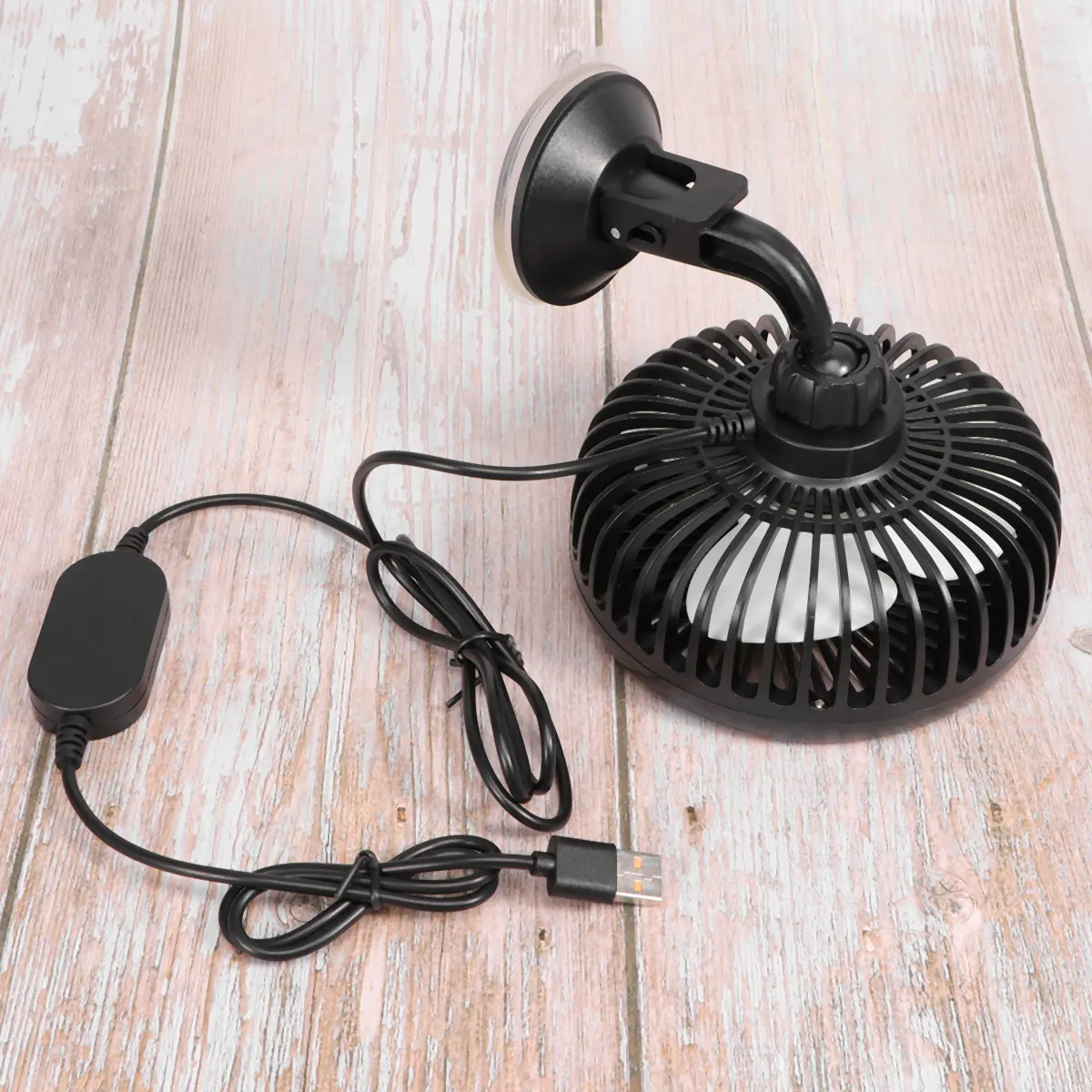 

12V 24V Car Cooler Fan Air Cooling Strong Wind Rotatable USB Powered Vehicle Dashboard Automotive Quiet Easy Install