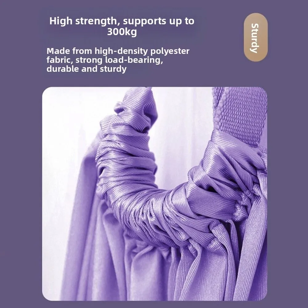 Adjustable Women Aerial Yoga Strap Resistance Auxiliary Door Hanging Aerial Yoga Hammock Swing Flexibility Training