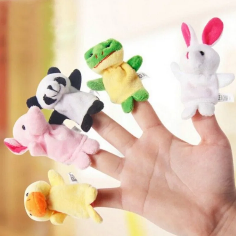 ชุดตุ๊กตาปลอมนิ้วมือ 10 ชิ้น น่ารัก นุ่มนิ่ม รูปสัตว์การ์ตูน ของเล่นเด็ก ของขวัญเสริมพัฒนาการ