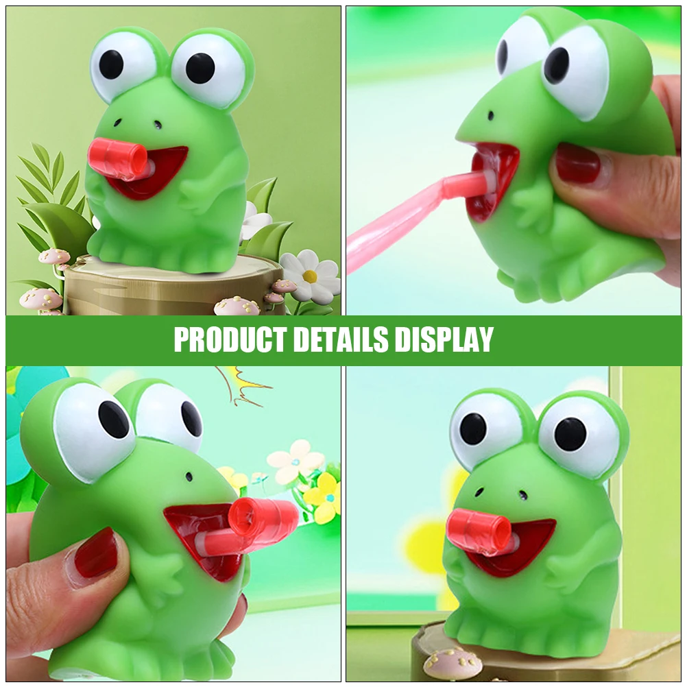 2-teiliges Tierspielzeug, Frosch-Spielzeug, Cartoon-Tier, Stress, Quetsch-Frosch-Spielzeug, Relief, elastisch, grün, für Kleinkinder, Mitbringsel, waschbar
