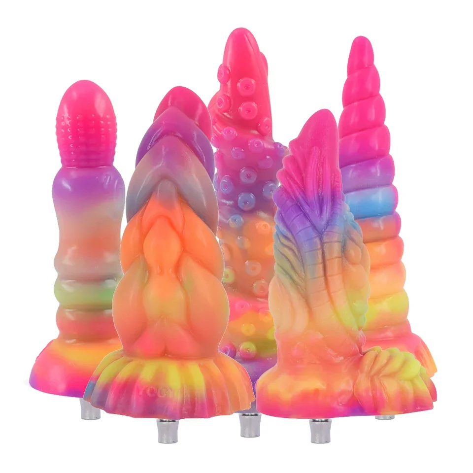 

VAZEEK Luminous Dildos for Vac-u-lock Sex Machine Dildo Glow In The Dark Night Color Fluorescent Dildos for Women Anal Toy