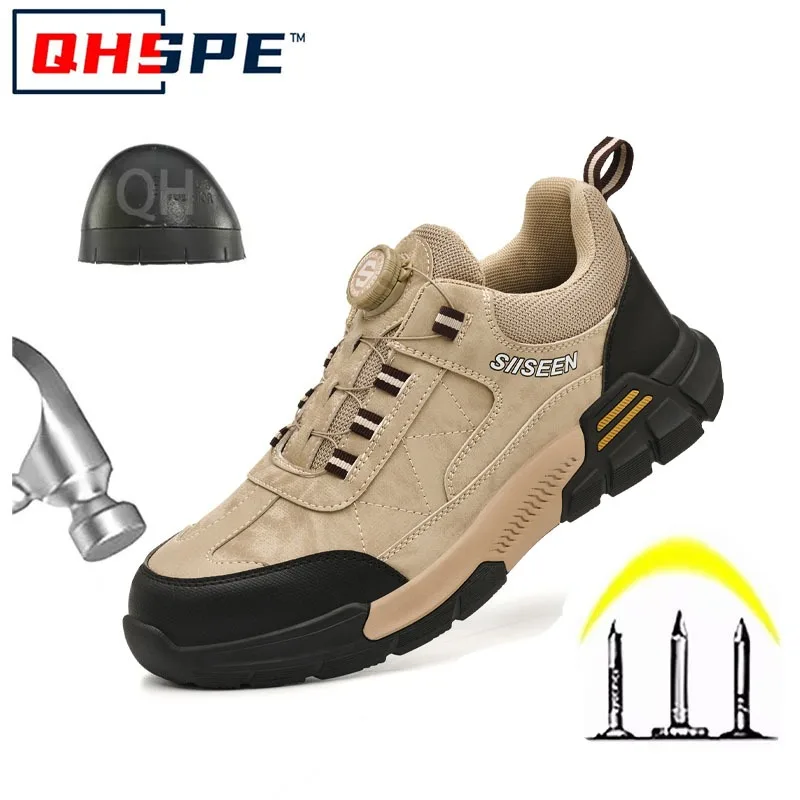 

Breathable Men's Safety Shoes Puncture Resistant Work Shoes Men's Protective Shoes Wear-resistant Work Boots Tactical Boots