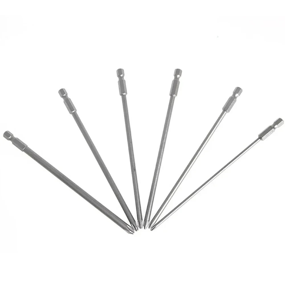 For Household Screws Screwdriver Bit Hand Tools Home 100mm Long 6Pcs/Set Cross Head Magnetic Bits Magnetic Hex