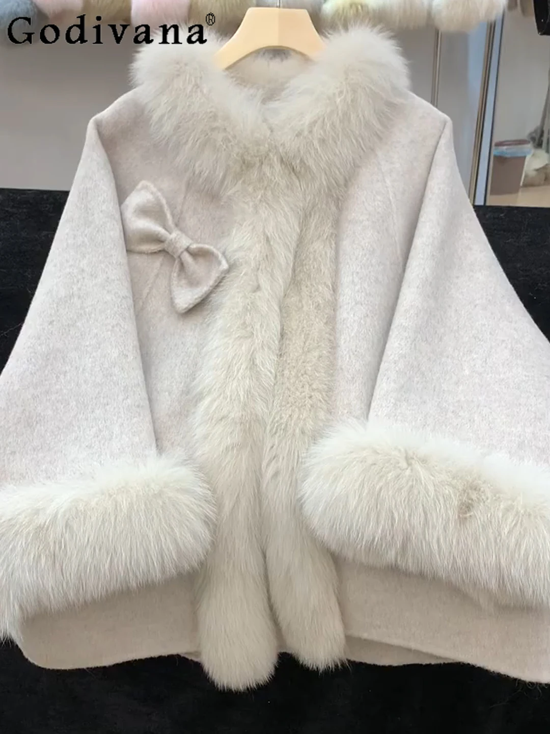 

2025 Winter New Double-Sided Wool Cashmere Short Wool Coat Japanese Style High-End Princess Style Eco-Friendly Warm Sweet Coat