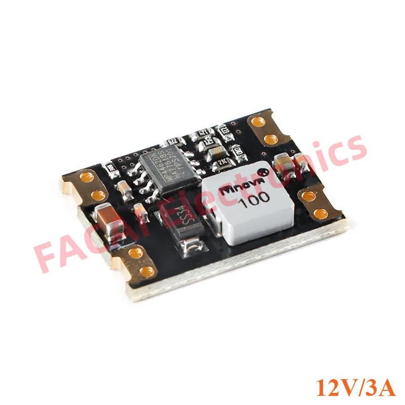 Mini DC-DC Step Down Buck Converter Board Module 5.5V to 36V Input to 3.3V/5V/12V 3A 8W High Power Supply PCB AJ39