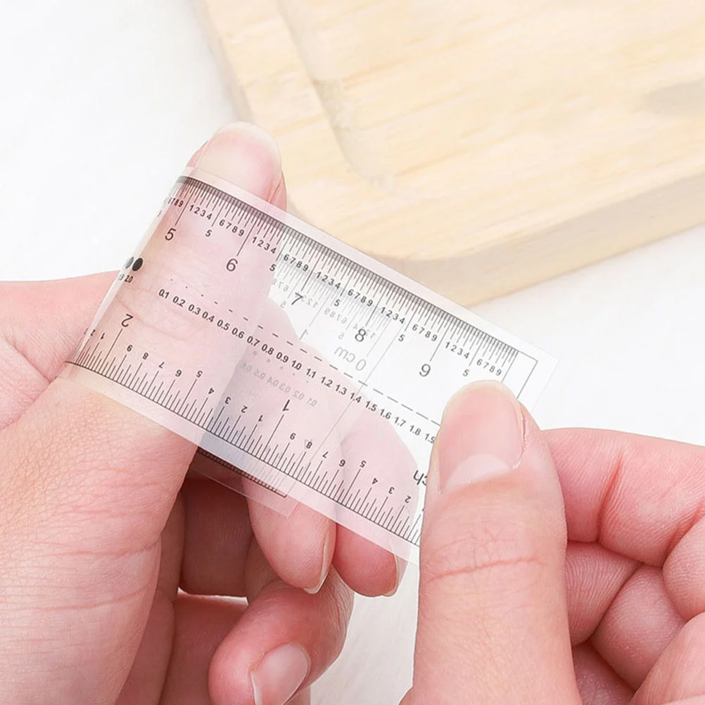 10 Pcs Nail Transparent Soft Ruler Kids Rulers Scale Manicure Plastic Measuring Office Child