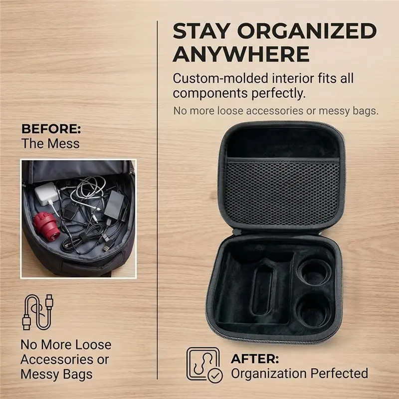 B29C-Protective Storage Pouch Travel Case In Hard Shell For SHARK Chillpill For Three-In-One Fan Mist& Instachill