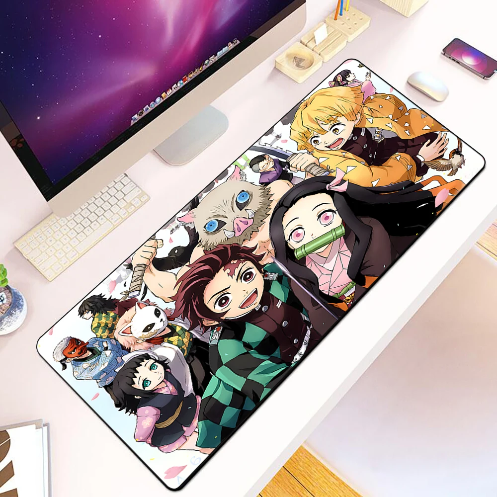 

Anime Demon Slayer Mousepad HD Printing Computer Gamers Locking Edge Non-slip Mouse Pad XXL90x40cm Keyboard PC Desk Pad