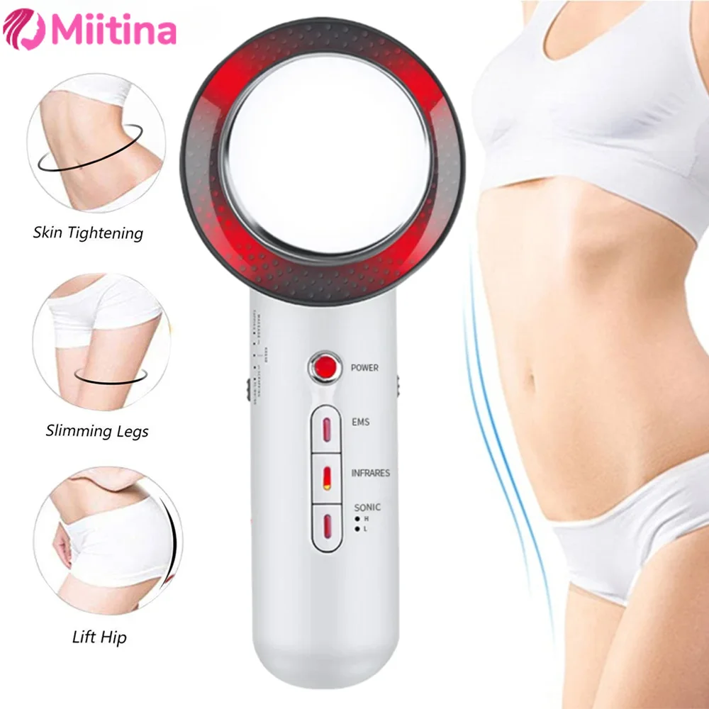 3 IN 1 EMS Body Slimming Massager Ultrasonic Cavitation Weight Loss Machine Anti Cellulite Fat Burner Infrared Slimming Machin