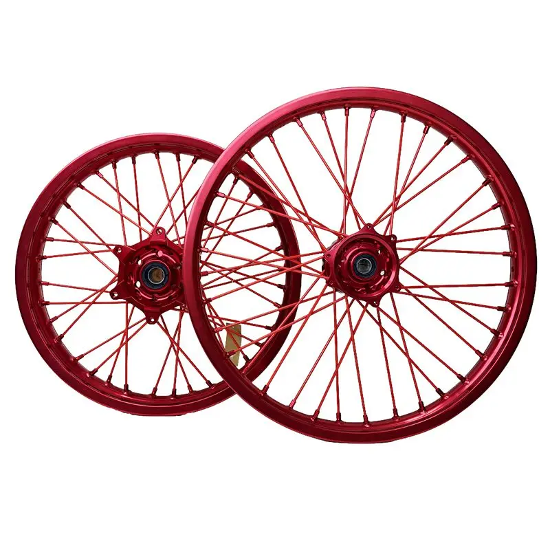 Painted Spokes Fit CR CRF CRFX Wheel Set F 21*1.6 R 19*2.15  7050-T6 Aluminum Alloy Off-Road Motorcycle Wheels