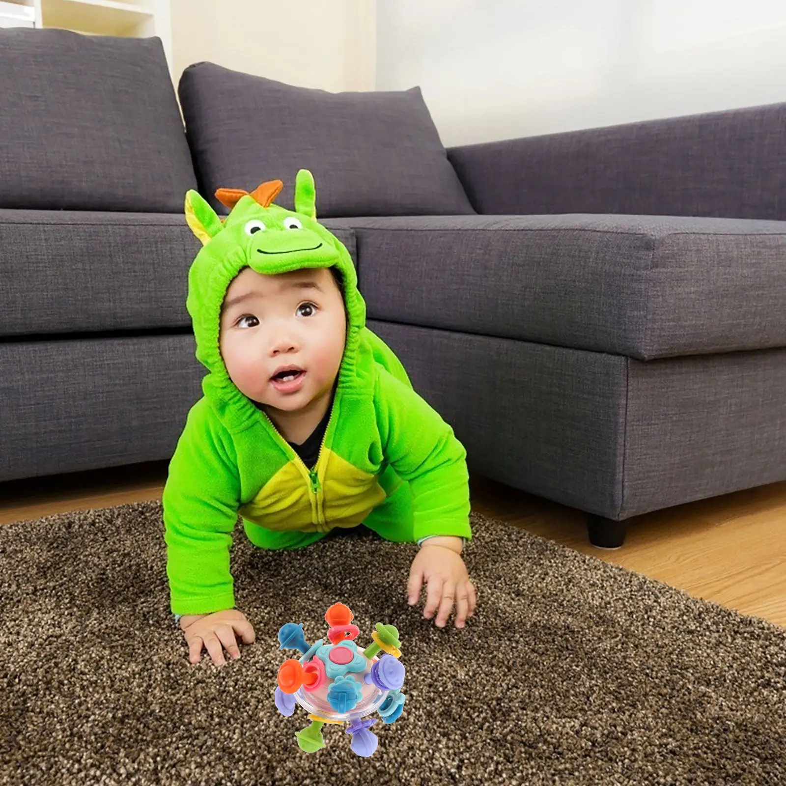 

Baby Hand Grip Ball Grasping Toys Kids Sensory Development Stretching Toddler Activity for Babies