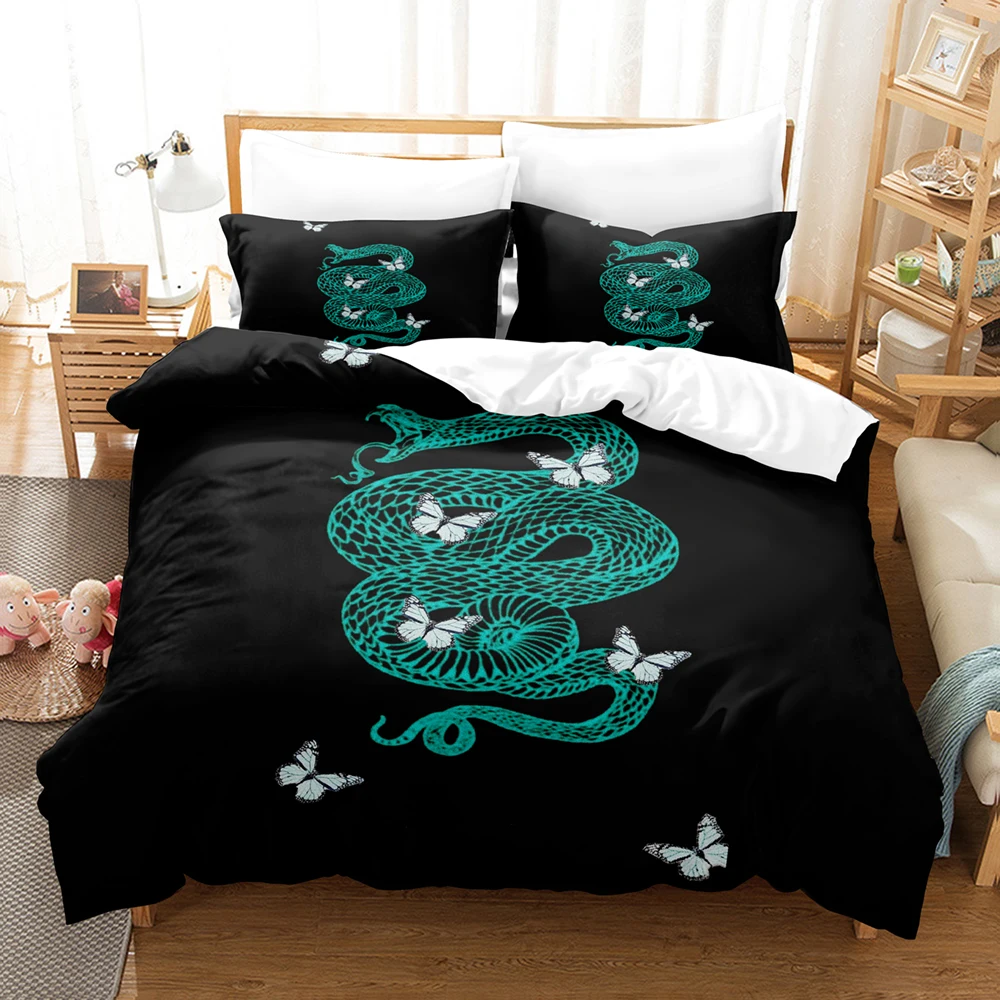 Modern Flower Snake Yinuoda Bedding Set 3PCS Fashion Duvet Cover Pillowcase