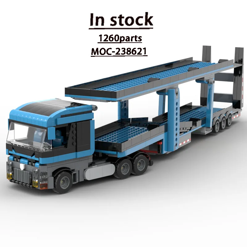 

MOC-238621 Urban Traffic Vehicle Transport Truck Building Block Model 1260 Parts Boys Children's Birthday Christmas Toy Gift