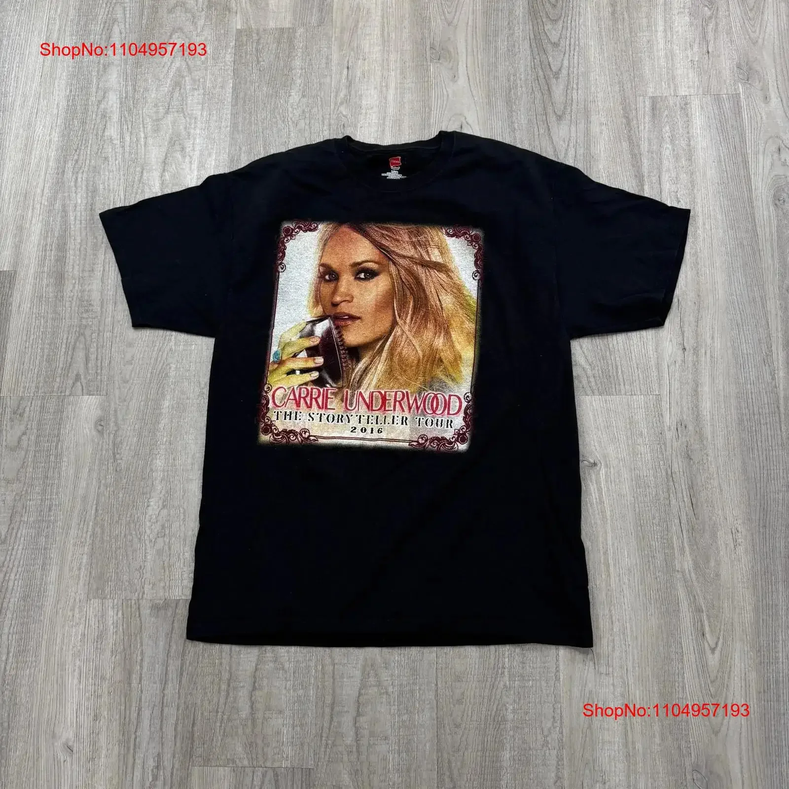 كاري أندروود قصة تيلر جولة الحفل تي شيرت الرجال كبير أسود 2016 البلد خمر غسلها أنيق لينة قليلا