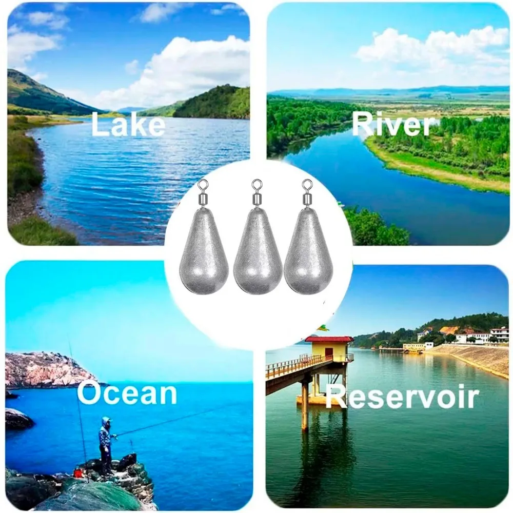 10 قطعة/الوحدة الصيد الوزن الغطاسون قطرة النار الأوزان ل باس الصيد معالجة اكسسوارات 3.5 جرام 5 جرام 7 جرام 10 جرام 14 جرام 20 جرام