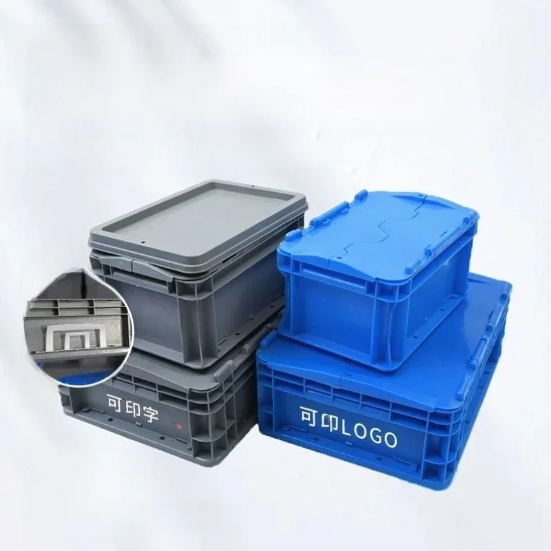 Large Rectangular Plastic Storage Box with Cover Turtle Breeding Box Warehouse Transportation Box Industrial Style Double Doo...