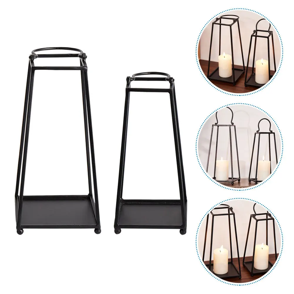

2Pcs Metal Retro Holder Exquisite Craftsmanship Stability Safety Design for Living Room Bedroom Kitchen Office European