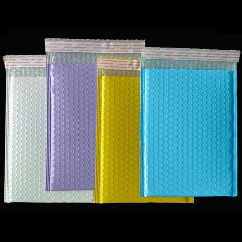 30Pcs/lot Print Logo Business Bubble Mailer Bag Gift Packaging Shipping Bubble Envelope Plastic Padded Envelopes Self Seals