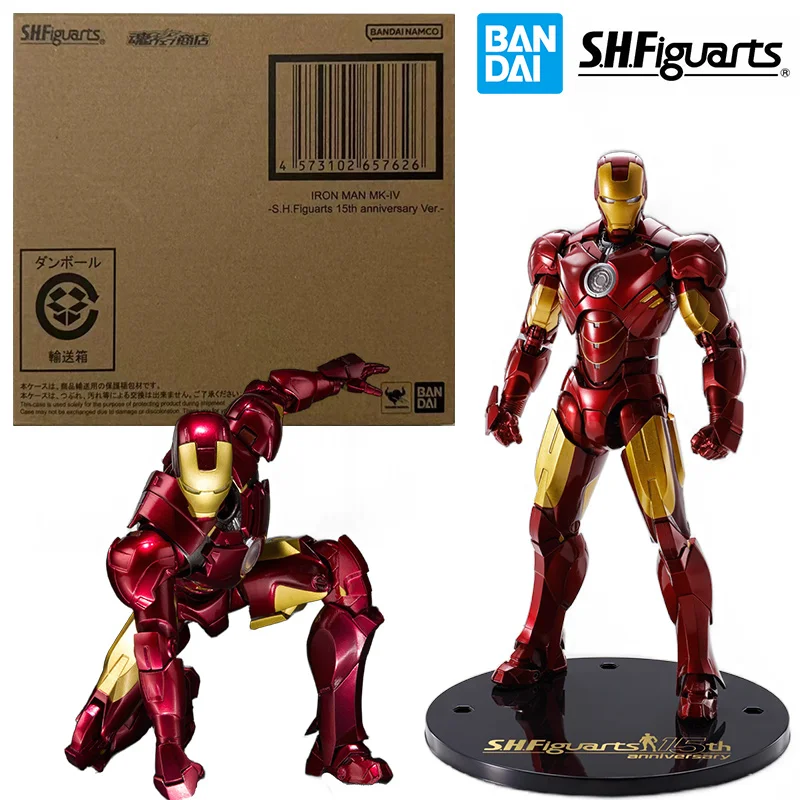 

Bandai S.h.figuarts Iron Man Mk4 S.h.figuarts 15Th Anniversary Ver. 16Cm Anime Original Action Figure Model Toy Gift Collection