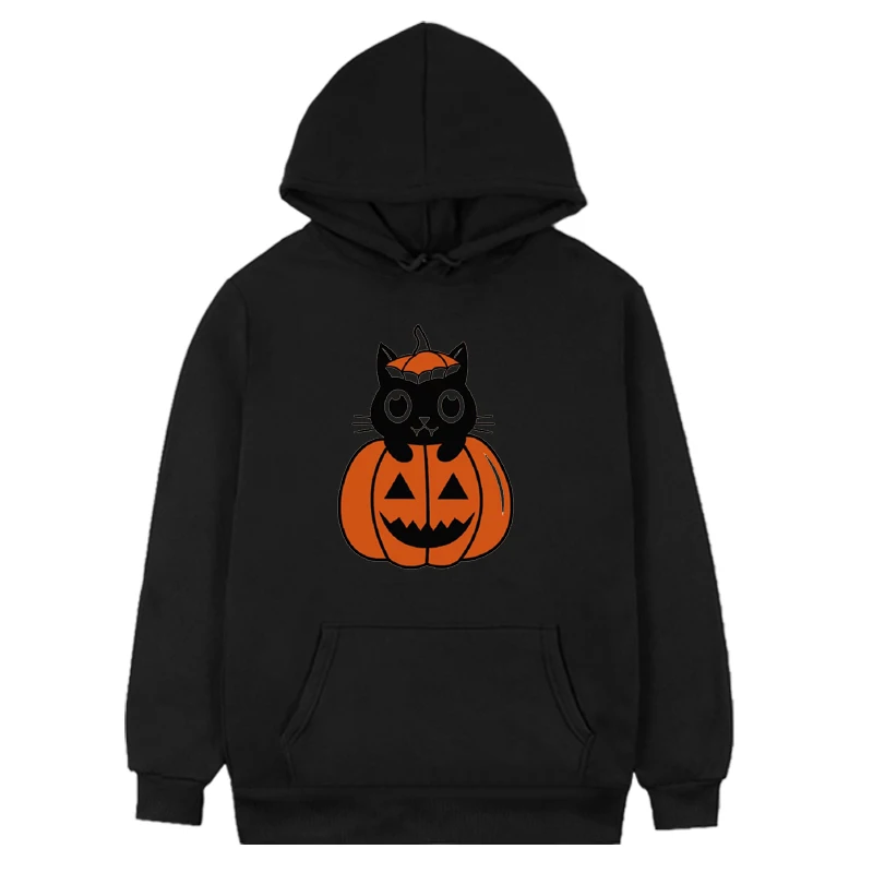 Pumpkin Halloween Sweatshirt Cat Halloween Winter Clothes Women Pumpkin Hoodies Fall Sweatshirt for Women m