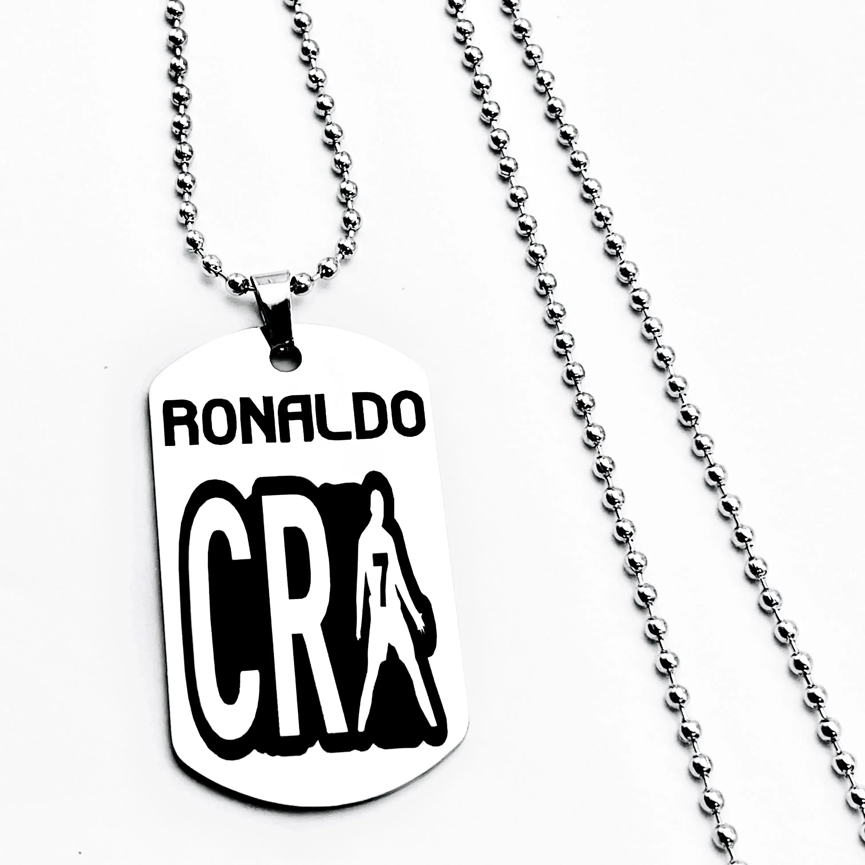 كريستيانو رونالدو، قلادة Cr7 من الفولاذ المقاوم للصدأ - تصميم رياضي، إكسسوار أزياء رجالي، هدية مثالية لعشاق كرة القدم #4