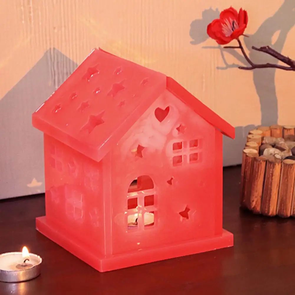 

House Silicone Mold for Candle Making Decorative Plaster House Mold for Hobbyists Christmas Gingerbread House for Easy-release