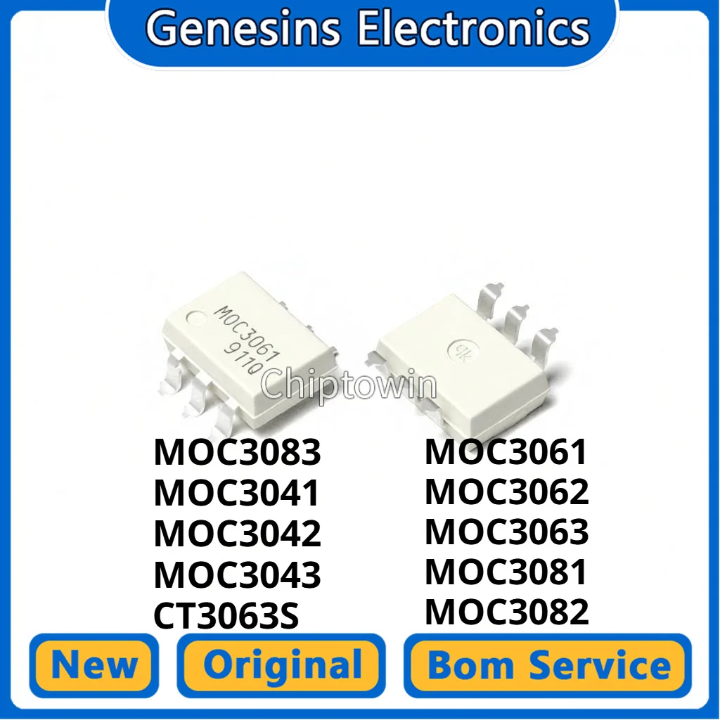 5/50/500 pcs MOC3061 MOC3062 MOC3063SR2M MOC3081 MOC3082 MOC3083 MOC3041 SOP-6 Optocoupler W7