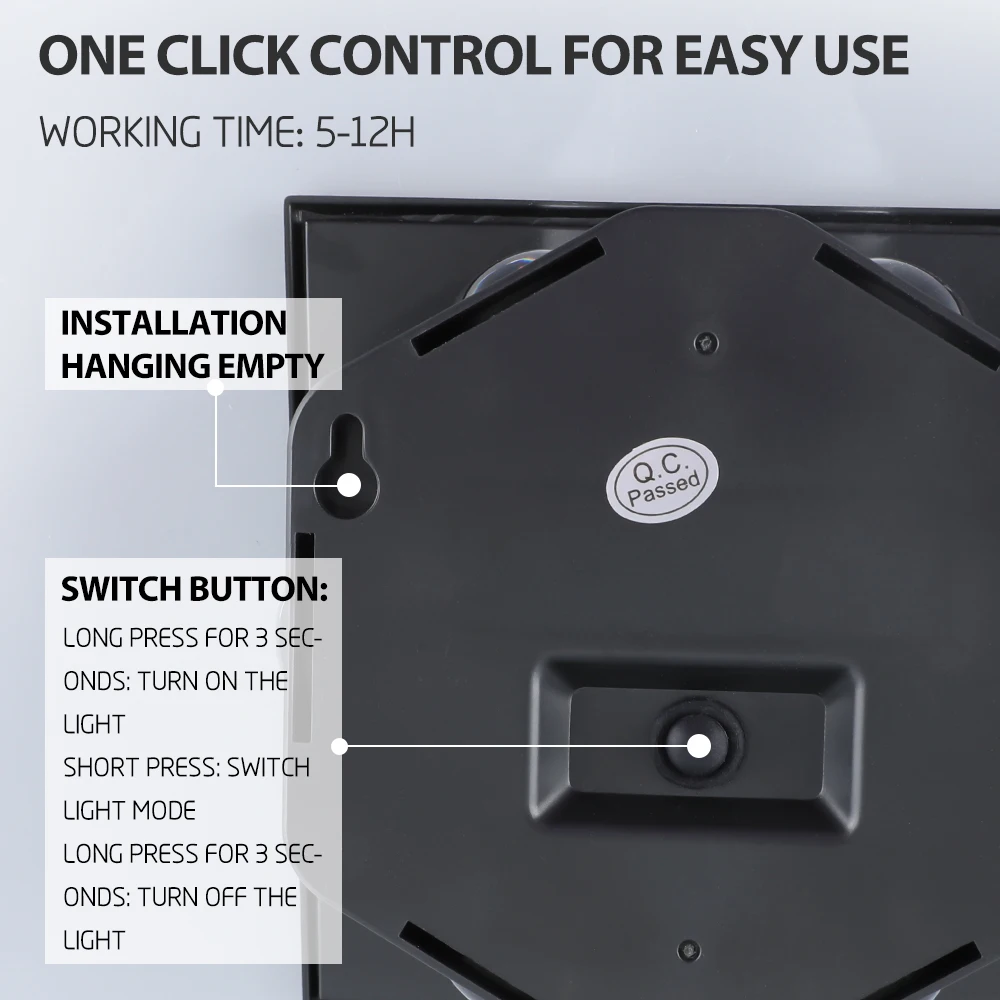 Solar LED Wall Lamp Outdoor Waterproof PHOTOELECTRIC INDUCTION RGB Colors