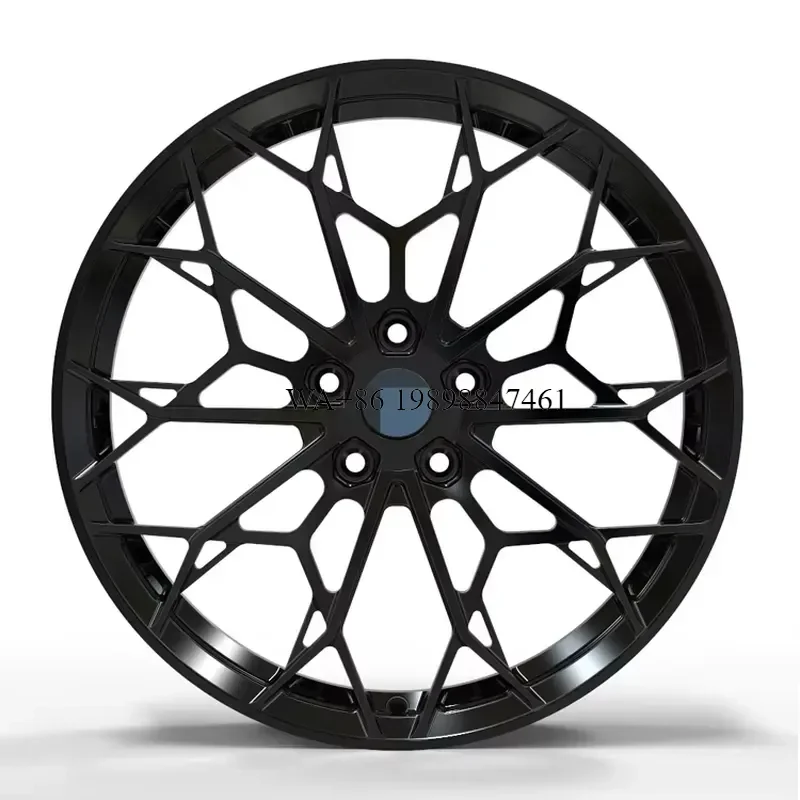 New Forged Aluminium Alloy R20 5 Spoke Wheels 5x112 Bolt Pattern Black Finish for 7 Series 730 730Li 735 740