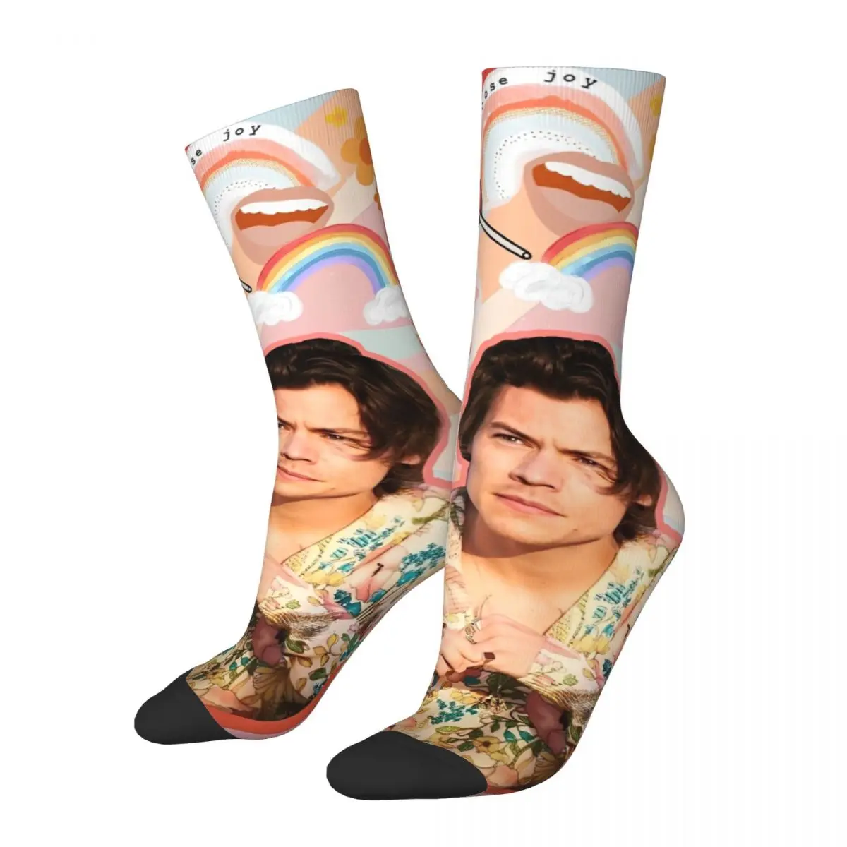 

New Male Men Socks Crazy Harrys Styles Singer Sock Polyester High Quality Women's Sock Spring Summer Autumn Winter