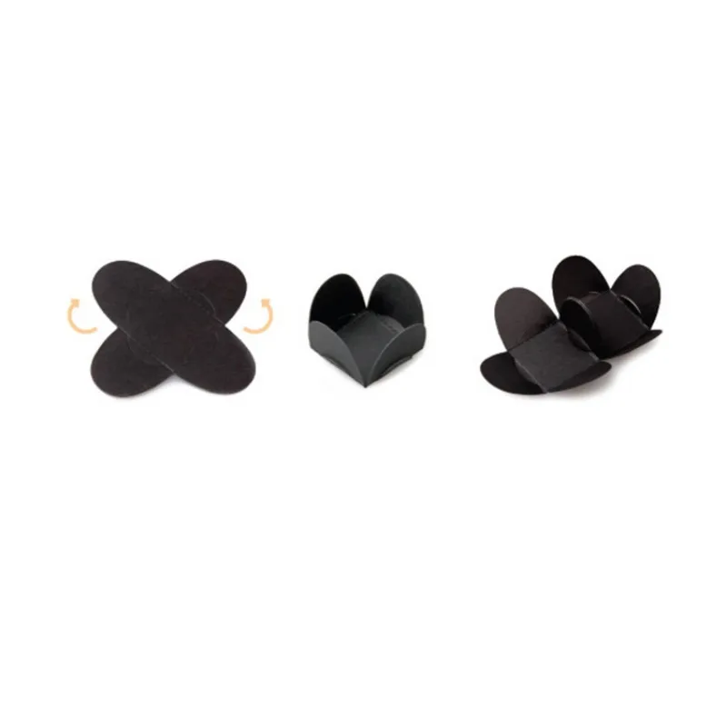 50Pc Black Kraft Paper Chocolate Candy Trays Portable Chocolate Spacer Base Baking Package for Birthday Wedding Party Decoration