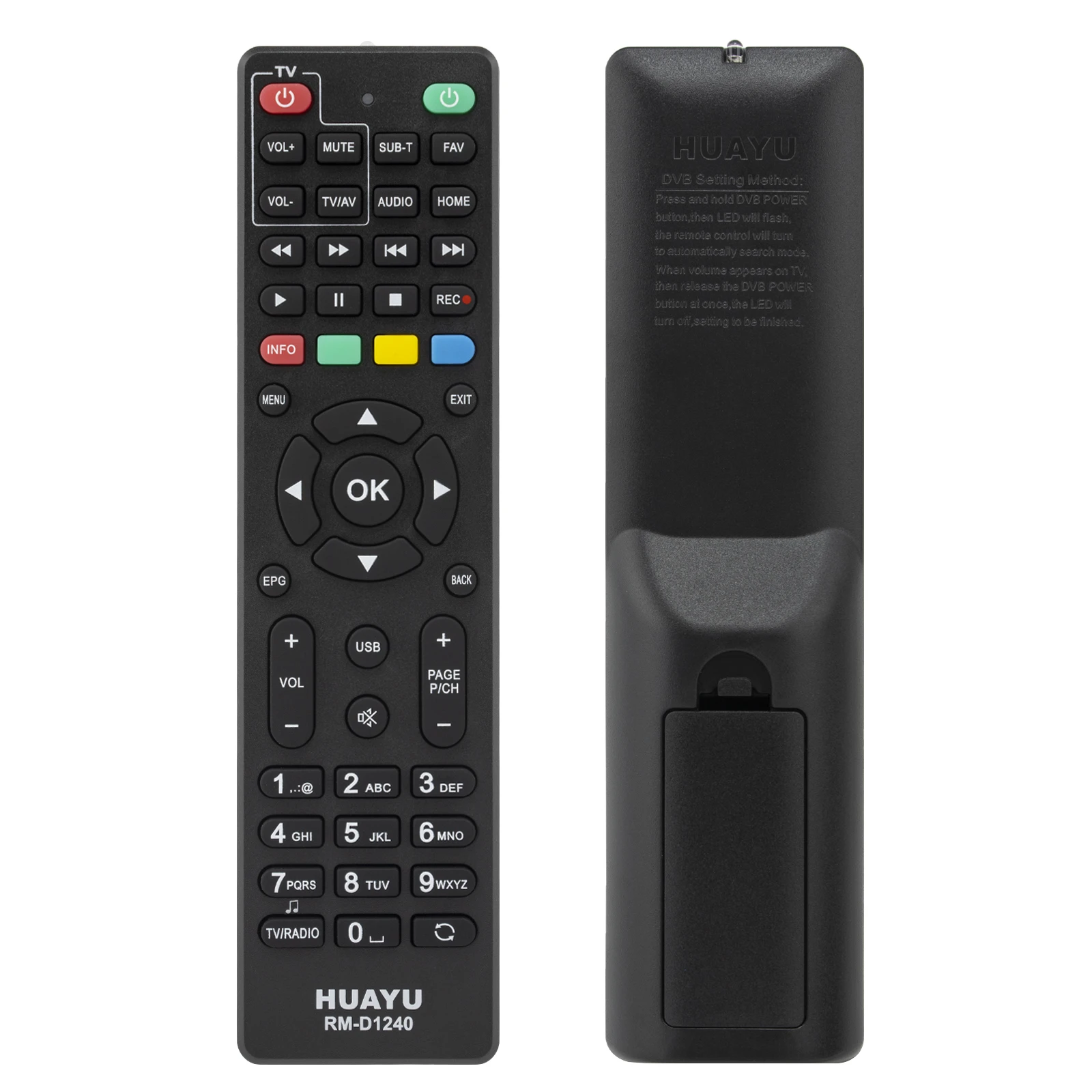 UNIVERSAL SAT TV BOX Remote Controller Satellite Set Top STV DVB-T2 for India HID611-STB03 HID622-DIGITALLY-II HID623-GD CABIL