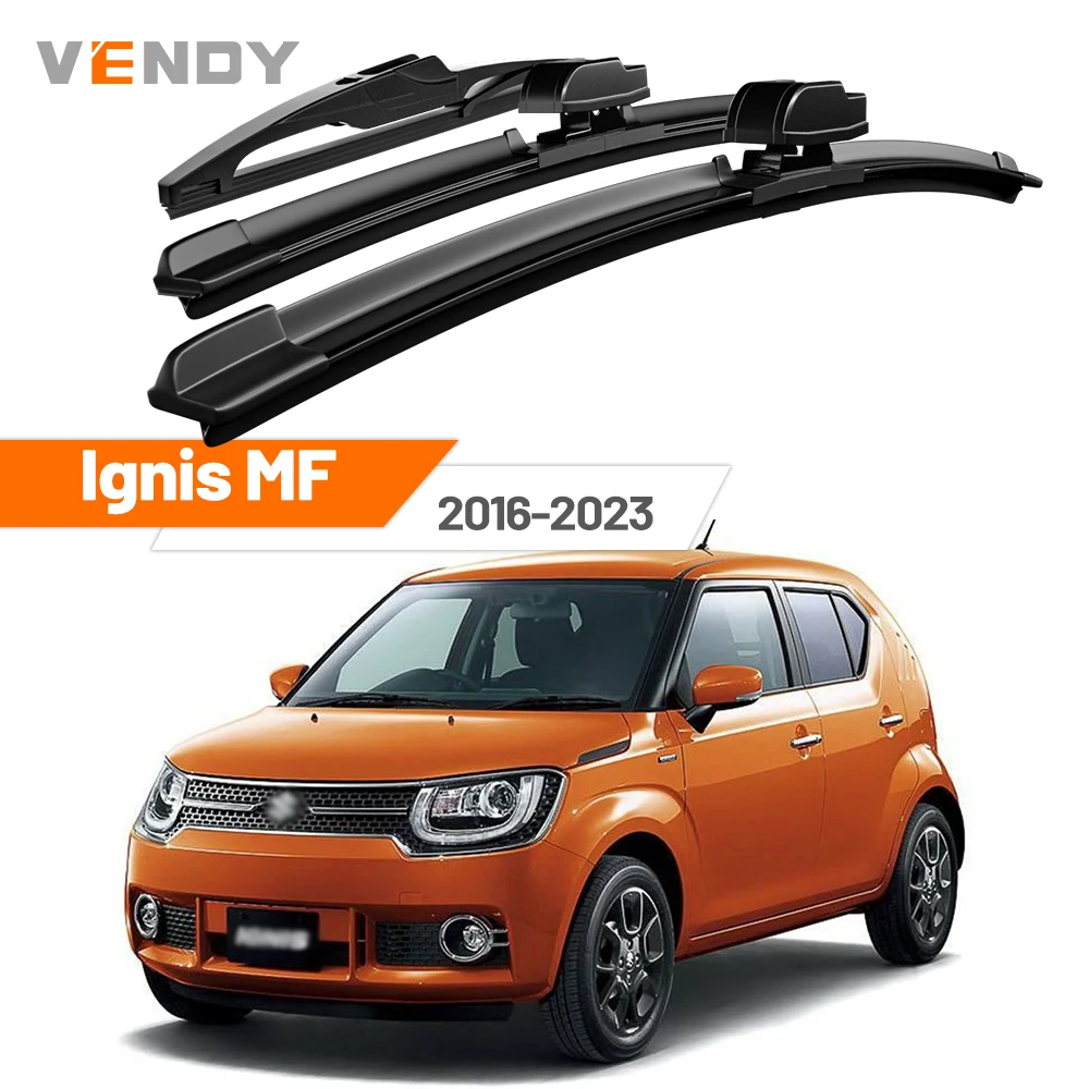

For Suzuki Ignis MF 2016-2023 2017 2018 2019 2020 2021 Front & Rear Windshield Wiper Blades Windscreen Wipers Set Accessories