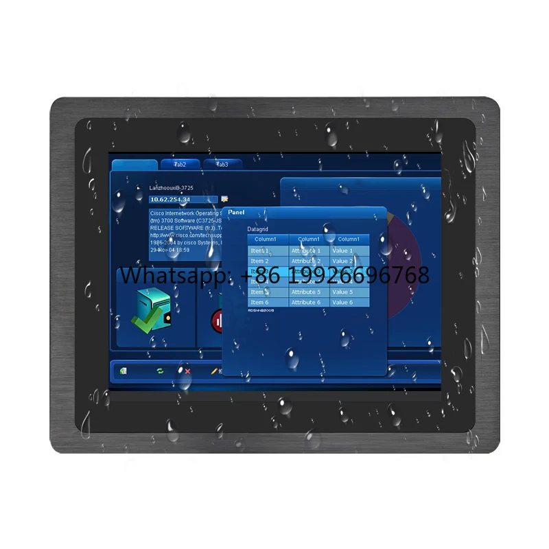 

Marine Grade IP65 Waterproof 15" LCD Monitor Resistive Touchscreen High Resolution 1024x768 350cd/m Brightness Business Use