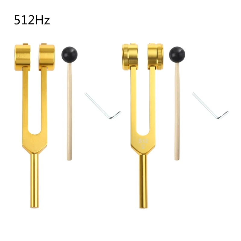 Tuning Fork Set 512 Hz Aluminum Alloy Non-Magnetic Tuning Fork for Healing with Hammer & A Repair Tool