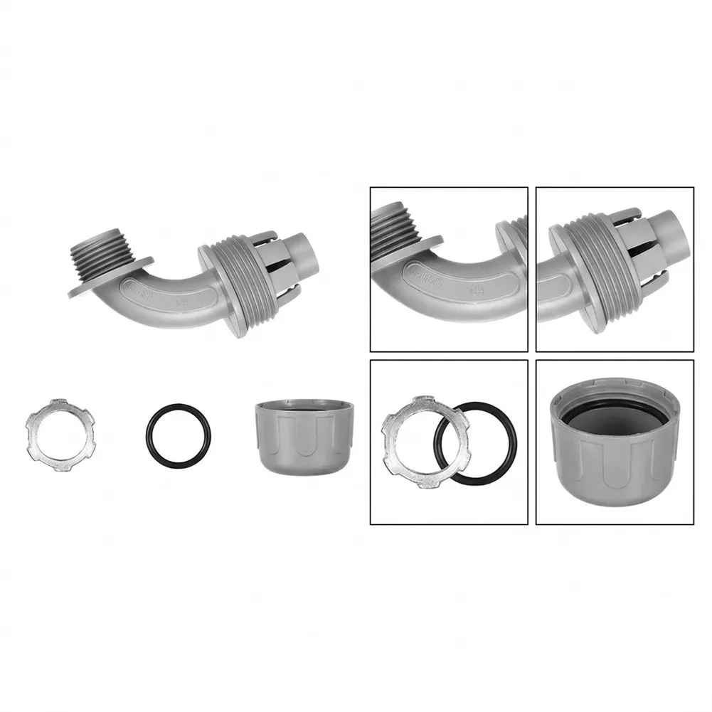 90 Degree Water Resistant Conduit Fitting for Flexible Non-MetFor Allic Conduit with 1/2 NPT Male Thread Interface