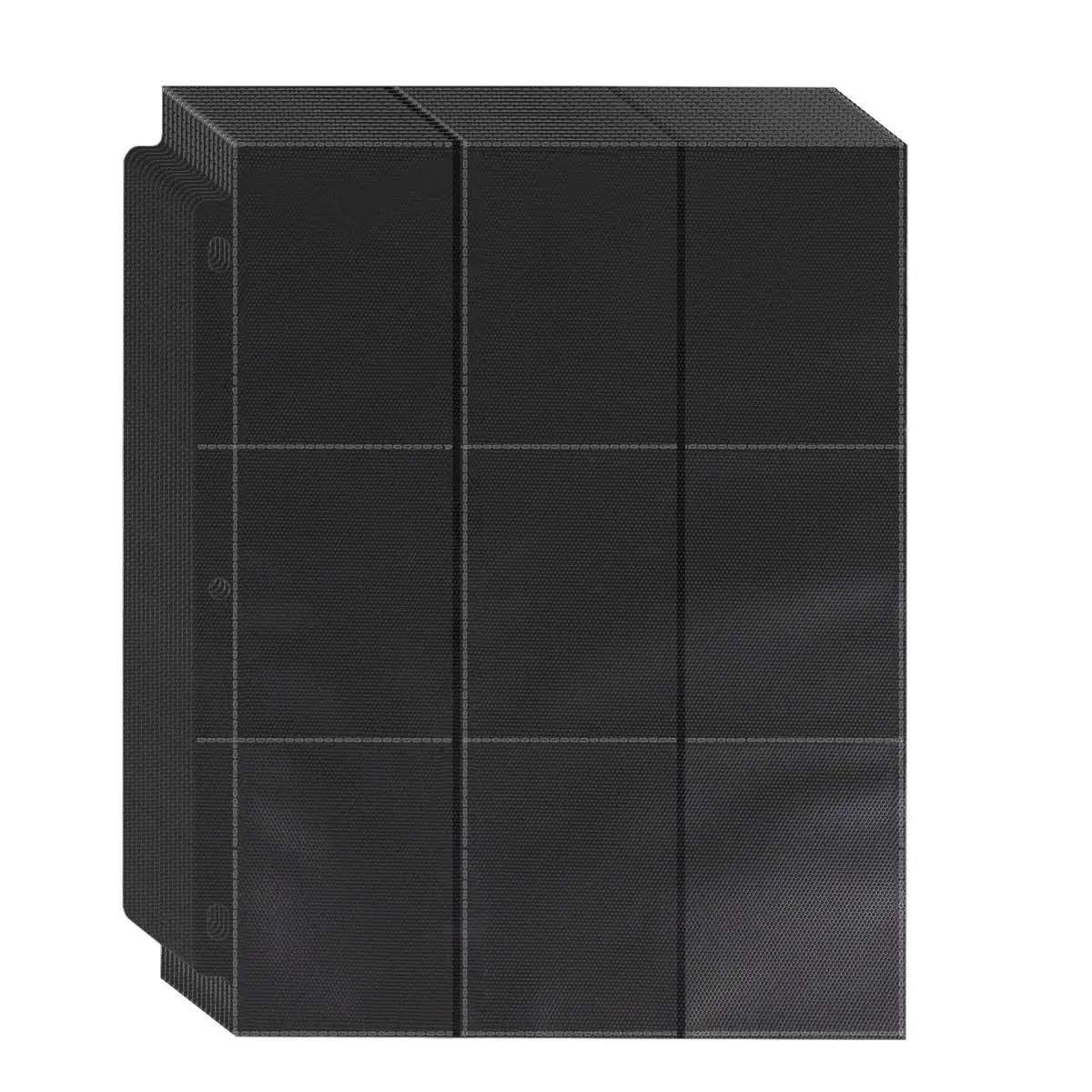 A4 3-Loch 9-Taschen-Ordner für 3-Ring-Knopf-Ordner für Sport, Spiel 10 Stück doppelseitiger Sammelkarten-Ordnerhülle, Seitenschutz