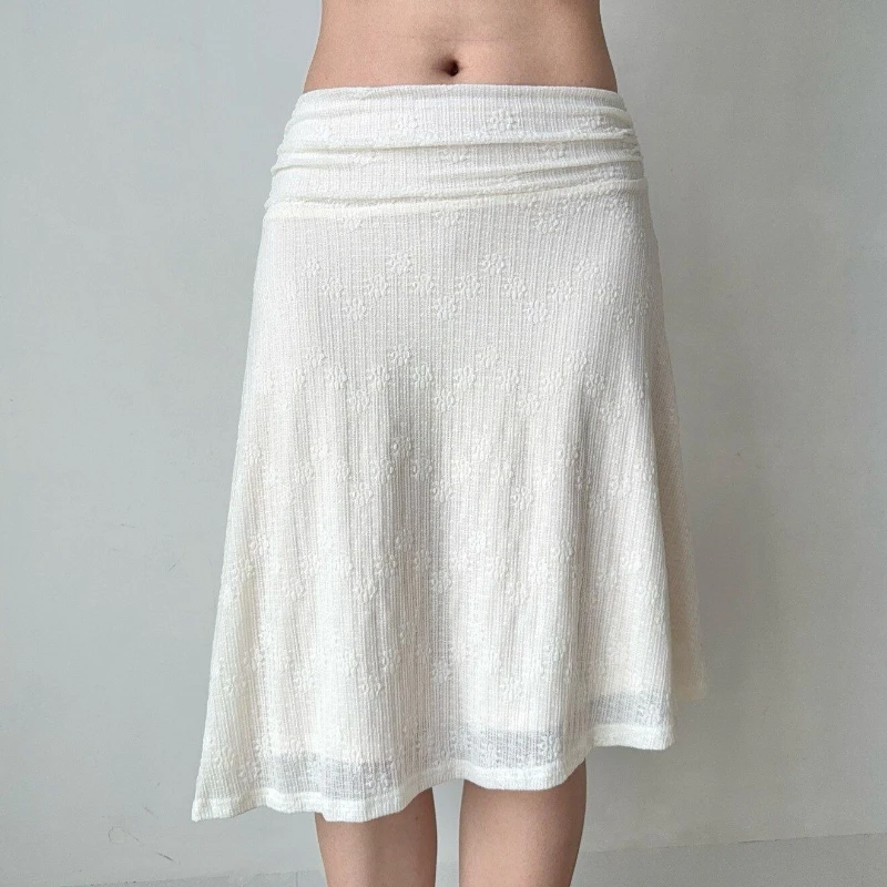 Deeptown Eleganter Damen-Kurzrock im Vintage-Stil, asymmetrischer Rüschenrock im koreanischen Stil, süße Mode, Sommer-A-Linien-Röcke