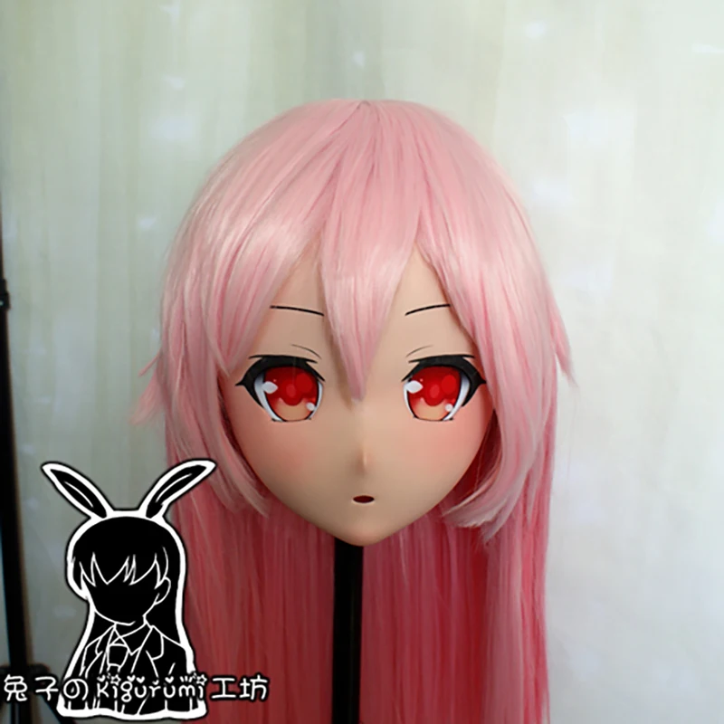 (RB666)Quality Handmade Female/Girl Resin Japanese Anime Cartoon Character Cosplay Yuzuriha Inori Kigurumi Mask