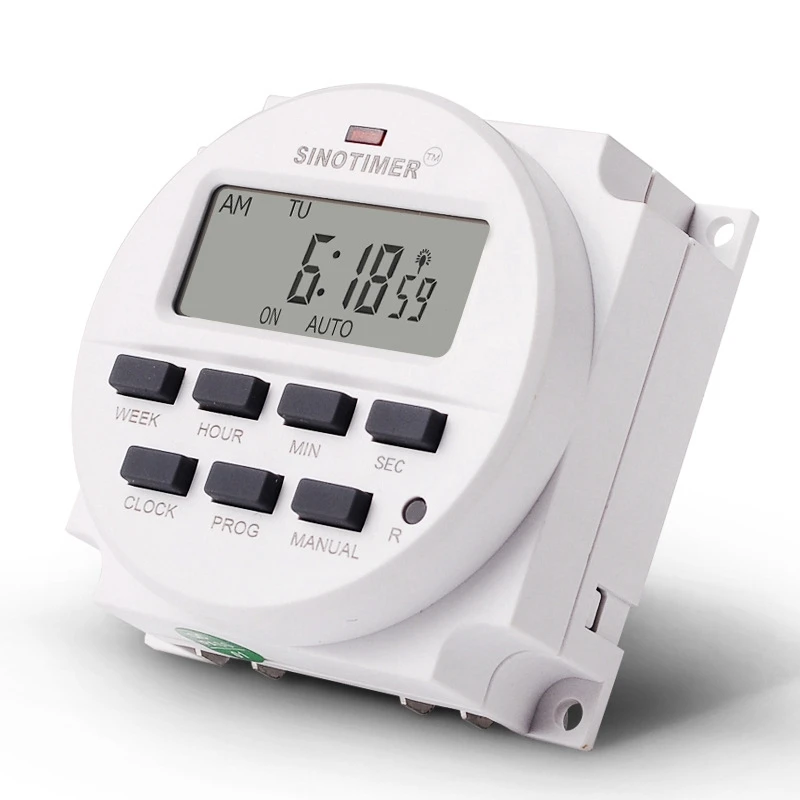 

Hot SINOTIMER TM618SH-1 1 Second Weekly Programmable Digital Timer Automatically Turn On Off Microcomputer Time Relay 110V