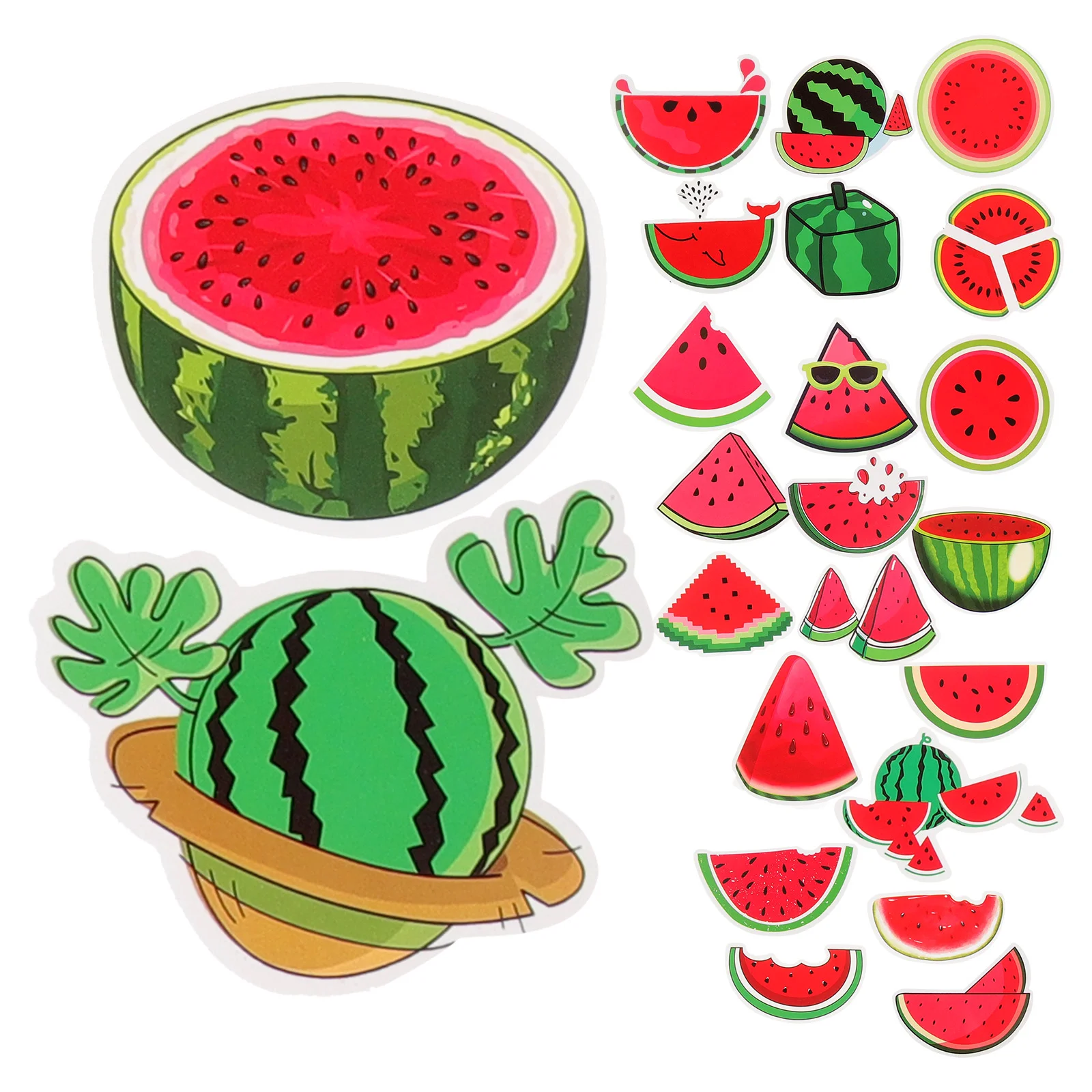 50 Pcs Stickers Watermelon Birthday Party Decoration Decorations Decorate Small Fruit Colorful Supplies for Summer Child