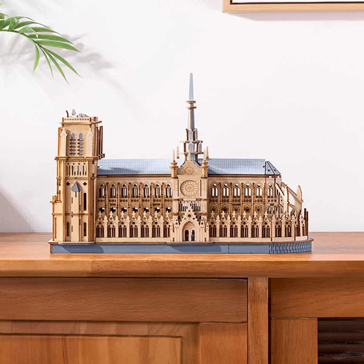 Robotime Katedra w Paryżu Puzzle 3D Drewniane Duma Wyświetlania Skala Laserowo Cięty Drewniany Model Zestaw Prezent dla Miłośników Architektury Dzieci Dorosłych