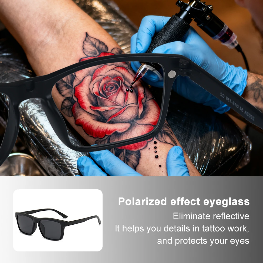 Professional Tattoo Filter Glasses Integrated Eye Protection Tattoo Glasses High Definition Multi Scene Use Tattoo Accessories